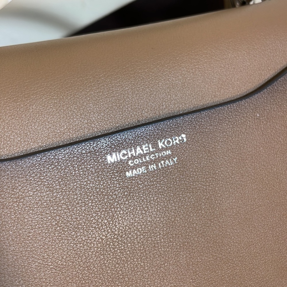 Michael Kors Collection Mia Burnished Calf Leather shoulder satchel crossbody - Picture 10 of 16